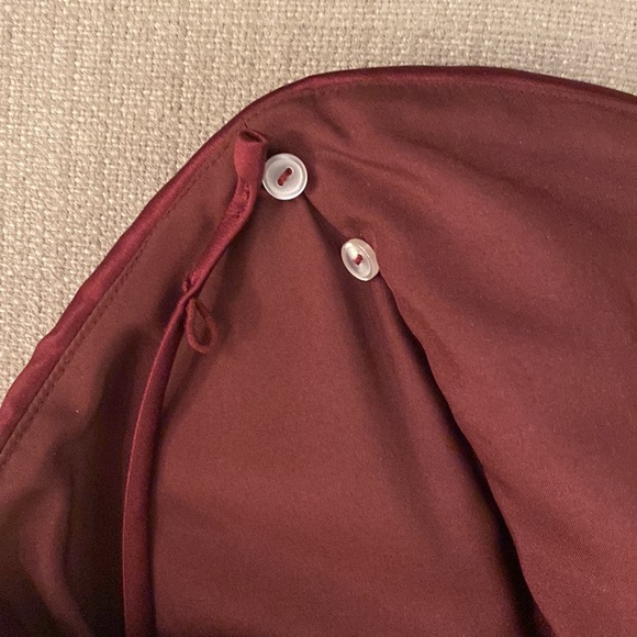 Maroon satin knee length dress - Picture 10 of 10